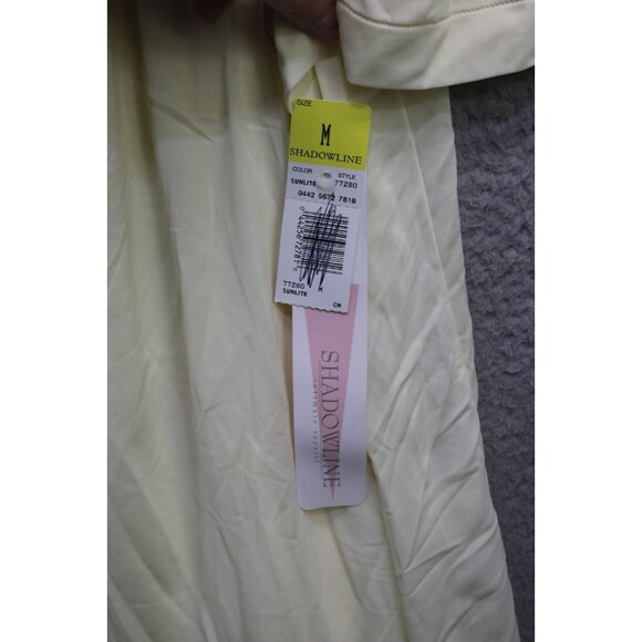 Shadowline Vtg. Yellow Embroidered Gown & Robe Set-Medium-New w/Tags-Y2K - Picture 5 of 15